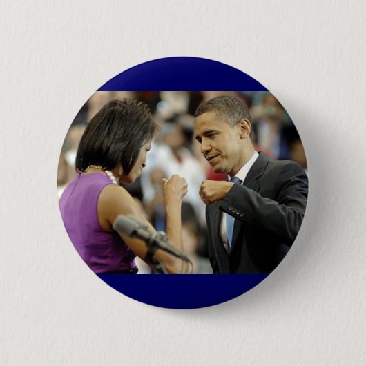 Badge Rond 5 Cm Bouton de pompe de poing d'Obama (Devant)