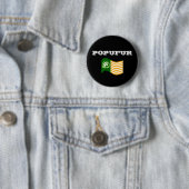 Badge Rond 5 Cm Bouton de Popufur (En situation)