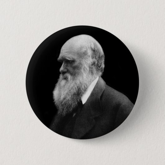 Badge Rond 5 Cm Bouton de portrait de Darwin (Devant)