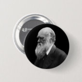 Badge Rond 5 Cm Bouton de portrait de Darwin (Devant & derrière)