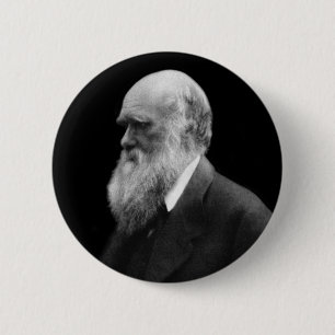 Badge Rond 5 Cm Bouton de portrait de Darwin