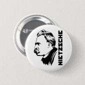 Badge Rond 5 Cm Bouton de portrait de Frederich Nietzsche (Devant & derrière)