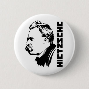 Badge Rond 5 Cm Bouton de portrait de Frederich Nietzsche
