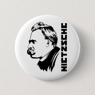 Badge Rond 5 Cm Bouton de portrait de Frederich Nietzsche