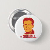 Badge Rond 5 Cm Bouton de portrait de George Orwell (Devant & derrière)
