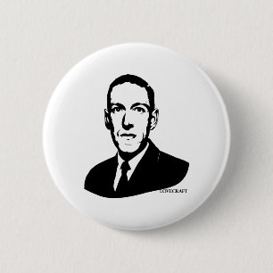 Badge Rond 5 Cm Bouton de portrait de HP Lovecraft