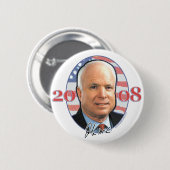 Badge Rond 5 Cm Bouton de portrait de John McCain (Devant & derrière)