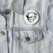 Badge Rond 5 Cm Bouton de portrait de Schopenhauer (En situation)