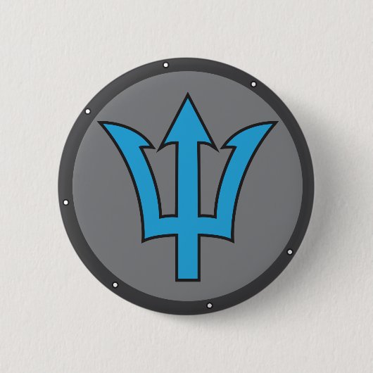 Badge Rond 5 Cm Bouton de Poseidon (Devant)
