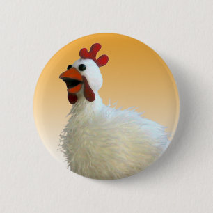 Badge Rond 5 Cm Bouton de poulet