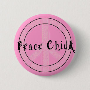 Badge Rond 5 Cm Bouton de Poulet de la Paix