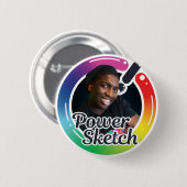 Badge Rond 5 Cm Bouton de PowerSketchbySky (Devant & derrière)