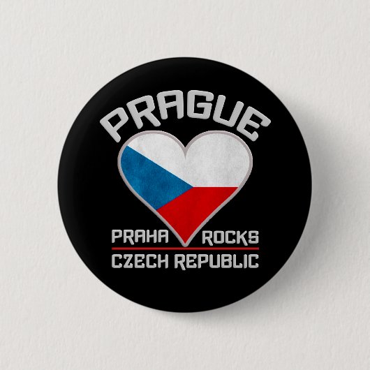 Badge Rond 5 Cm Bouton de PRAGUE (Devant)