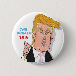 Badge Rond 5 Cm Bouton de président 2016 caricature de Donald
