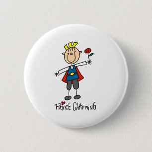 Badge Rond 5 Cm Bouton de prince charme