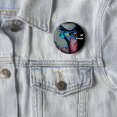 Badge Rond 5 Cm Bouton "de problème de fille" (En situation)