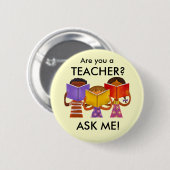 Badge Rond 5 Cm Bouton de professeur (Devant & derrière)