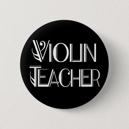 Badge Rond 5 Cm Bouton de professeur de violon (Devant)