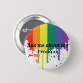 Badge Rond 5 Cm Bouton de pronom (Devant & derrière)