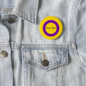 Badge Rond 5 Cm Bouton de pronoms d'Intersex ils ils (En situation)