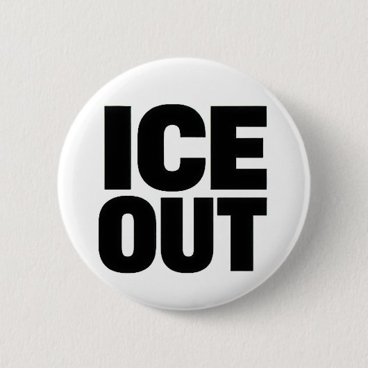 Badge Rond 5 Cm bouton de protestation "ICE OUT" (Devant)