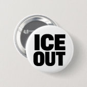 Badge Rond 5 Cm bouton de protestation "ICE OUT" (Devant & derrière)