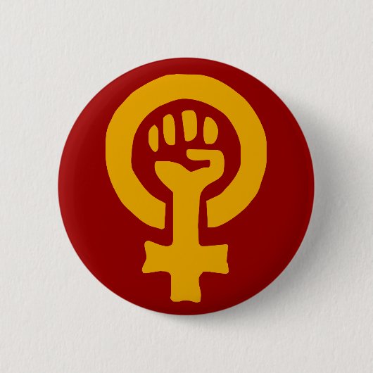 Badge Rond 5 Cm Bouton de puissance de femme (Devant)