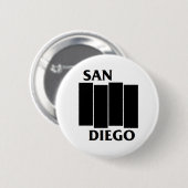 Badge Rond 5 Cm Bouton de punk de parodie de San Diego/drapeau (Devant & derrière)