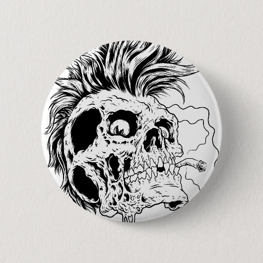 Badge Rond 5 Cm Bouton de Punkskull (Devant)