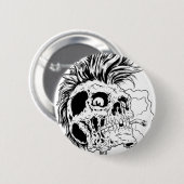 Badge Rond 5 Cm Bouton de Punkskull (Devant & derrière)