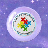 Badge Rond 5 Cm Bouton de puzzle sensibilisation sur l'autisme