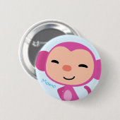 Badge Rond 5 Cm Bouton de Qkids Momo (Devant & derrière)