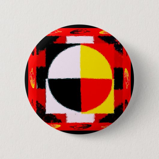 Badge Rond 5 Cm Bouton de quatre directions (Devant)