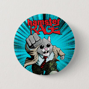 Badge Rond 5 Cm Bouton de rage de hamster