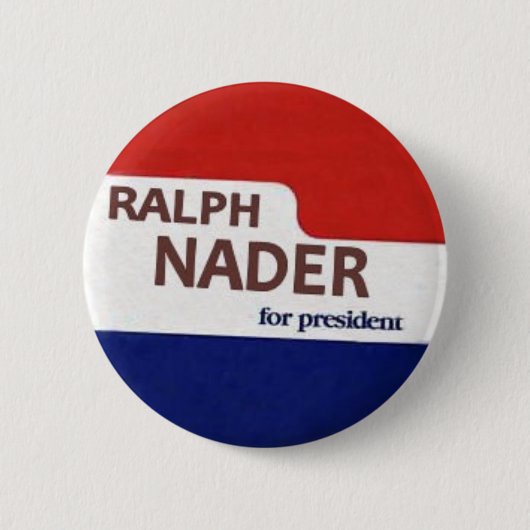 Badge Rond 5 Cm Bouton de Ralph Nader (Devant)
