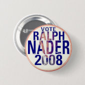 Badge Rond 5 Cm Bouton de Ralph Nader 2008 (Devant & derrière)