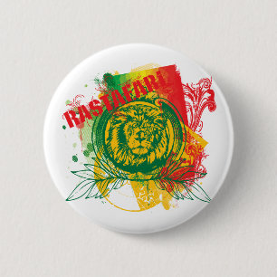 Badge Rond 5 Cm Bouton de Rastafari