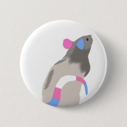 Badge Rond 5 Cm Bouton de rat de transport (Devant)