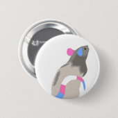 Badge Rond 5 Cm Bouton de rat de transport (Devant & derrière)