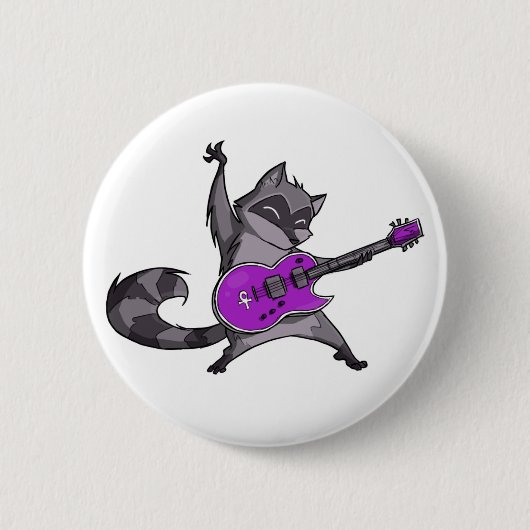 Badge Rond 5 Cm Bouton de raton laveur (Devant)