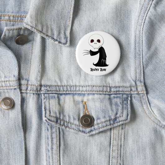 Badge Rond 5 Cm Bouton de Reaper Rune (En situation)