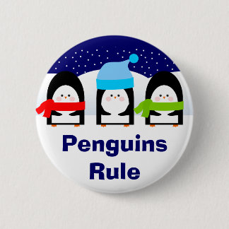 Badge Rond 5 Cm Bouton de règle de pingouins