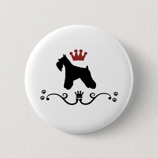 Badge Rond 5 Cm Bouton de règle de Schnauzers (Devant)