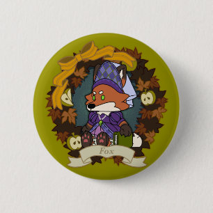 Badge Rond 5 Cm Bouton de Renard