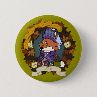 Badge Rond 5 Cm Bouton de Renard