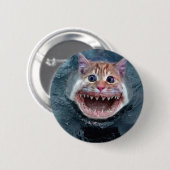 Badge Rond 5 Cm Bouton de requin de chat (Devant & derrière)