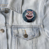 Badge Rond 5 Cm Bouton de requin de chat (En situation)