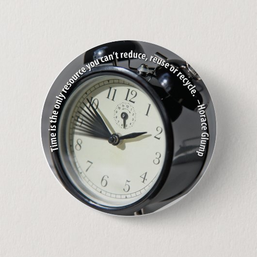 Badge Rond 5 Cm Bouton de ressource de temps (Devant)
