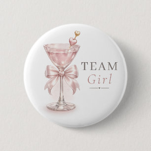 Badge Rond 5 Cm Bouton de révélation de sexe Chic Martini Équipe R