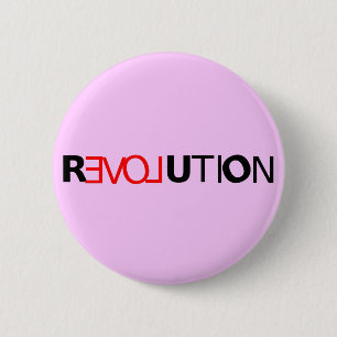 Badge Rond 5 Cm Bouton de révolution d'amour